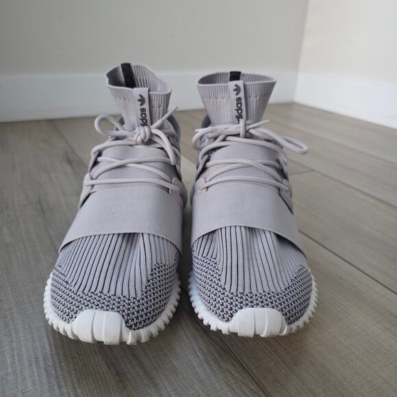 adidas Originals Tubular Doom Winter Grey Primeknit Sock Trainers Men Sz 10.5 US